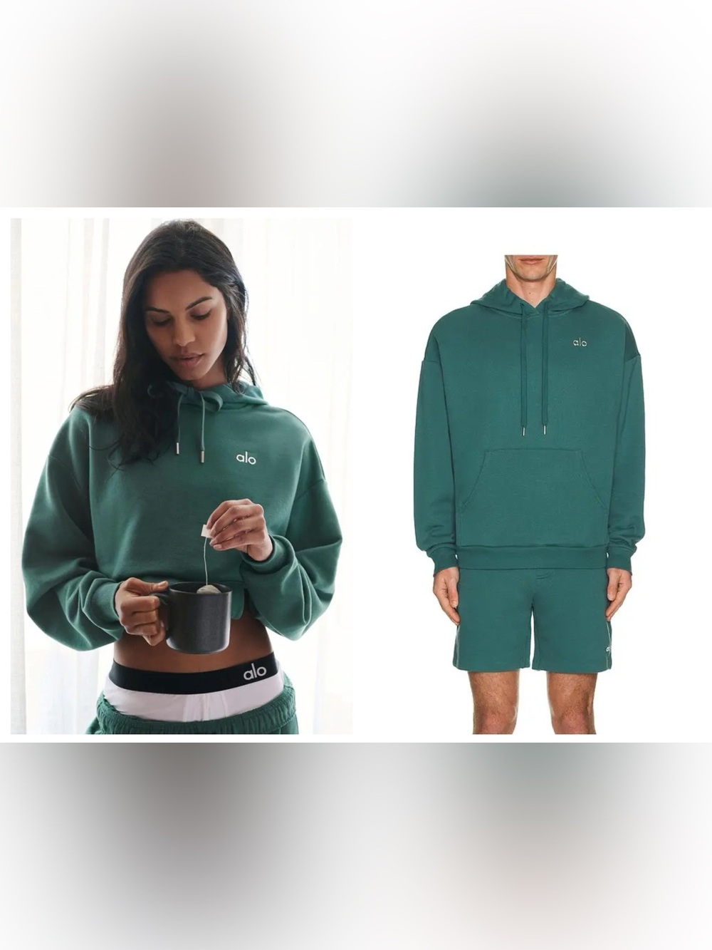 Alo Yoga Accolade Hoodie - Winter Ivy (green) Unisex Size L